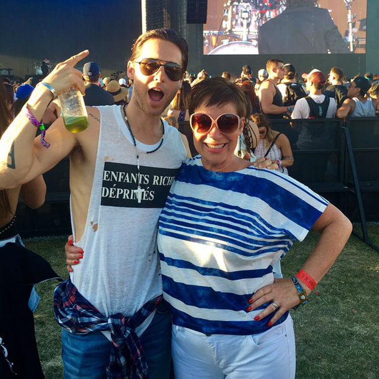 Jared Leto and Denis Welch Twitter photo at Coachella 2016