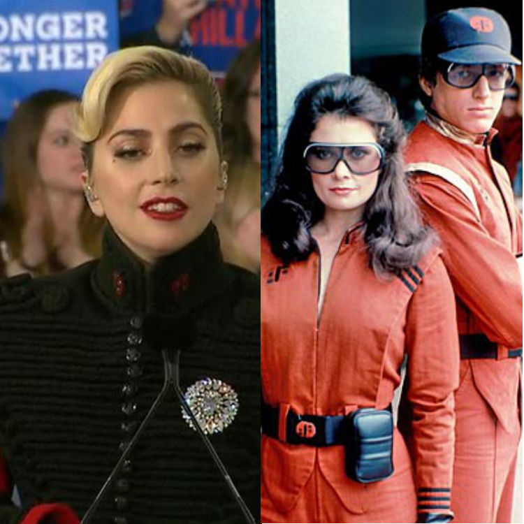 Lady Gaga dresses like a lizard alien for Clinton support speech