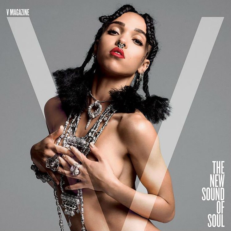 FKA Twigs poses topless for V Magazine