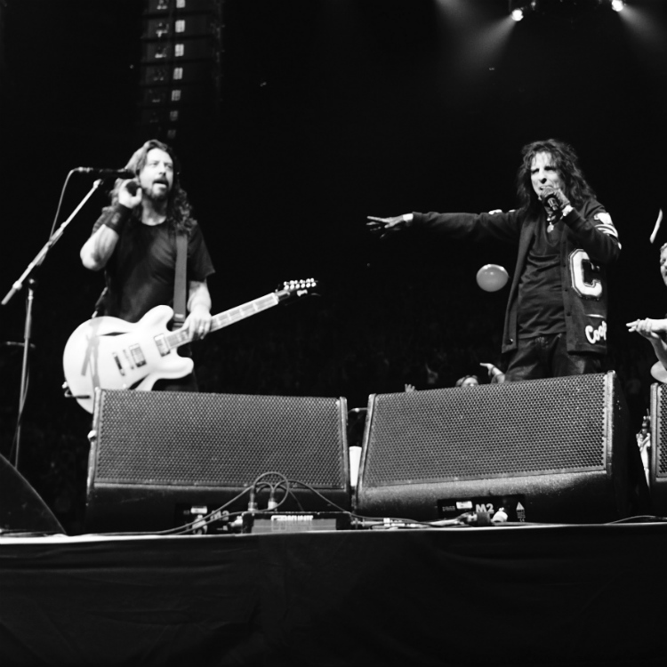 Foo Fighters joined on stage by Alice Cooper to perform School's Out