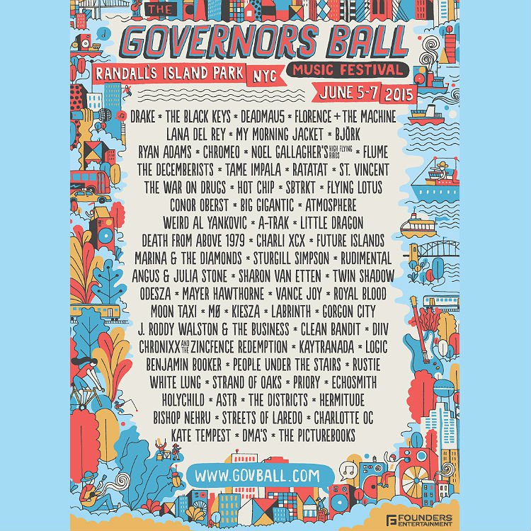 Governors Ball 2015 line-up revealed with Bjork, Lana Del Rey, tickets