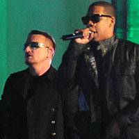 Jay-Z Performs With U2 At Brandenburg Gate - PHOTOS