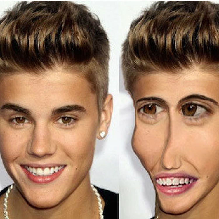 Famous musicians photoshopped to look like their awful fan art