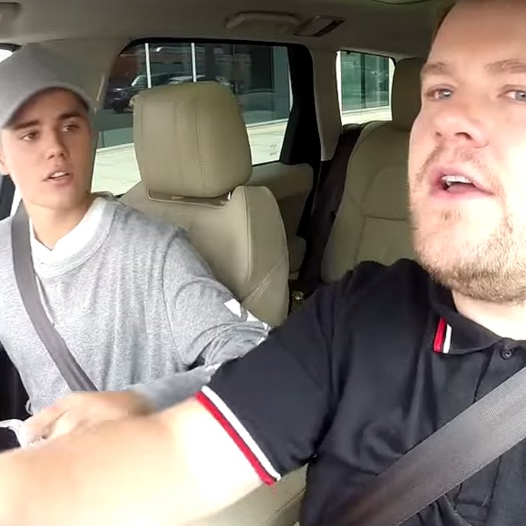 Justin Bieber James Corden new karaoke 2015 before 2016 tour 