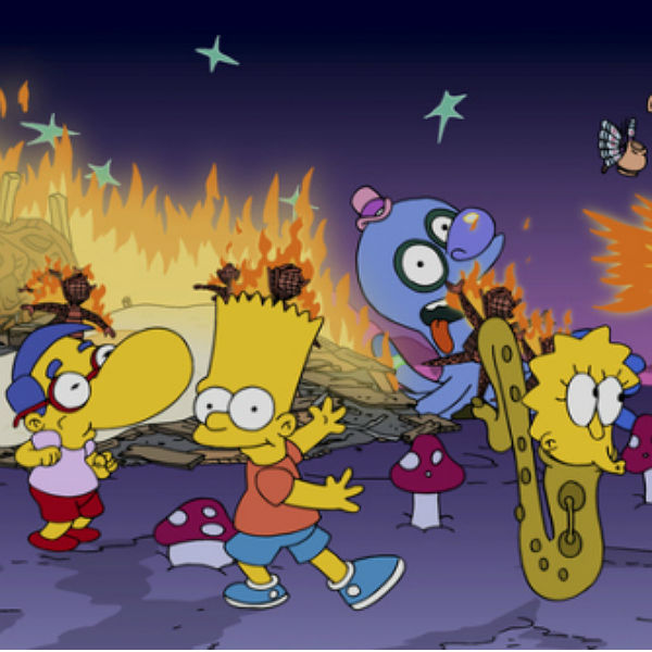 See The Simpsons visit Burning Man