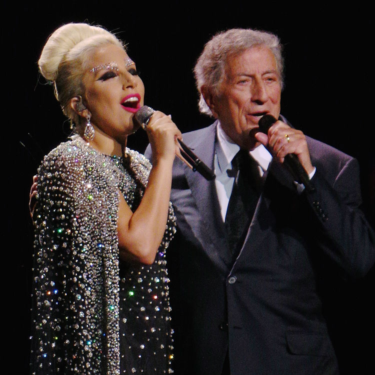 Lady Gaga falls on stage during duo with Tony Bennett