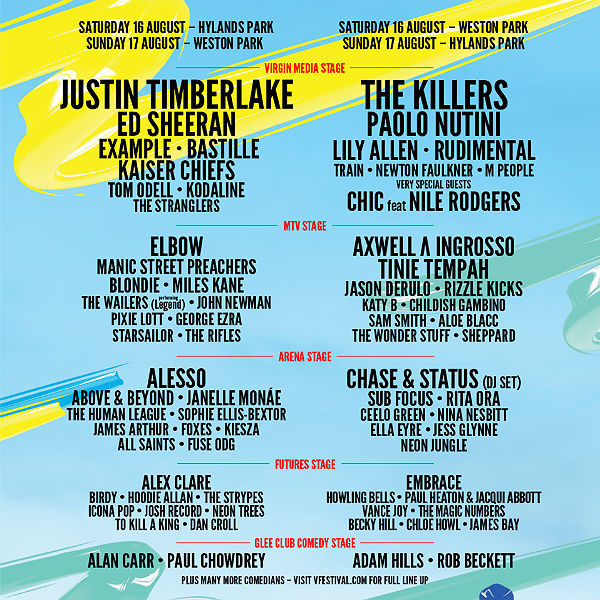 V festival add James Arthur and more, announce more stage-splits