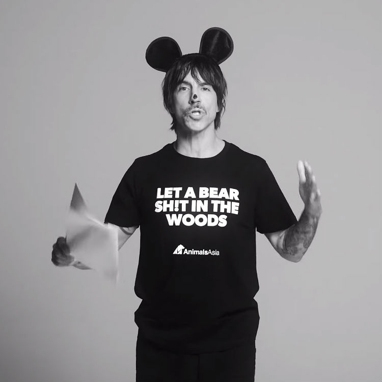 Anthony Kiedis supports 'Let a Bear Sh!t in the Woods' campaign
