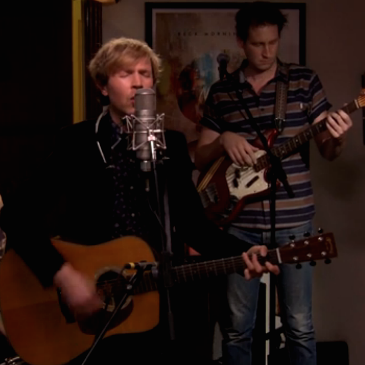 Watch Beck perform in a fan's dining room