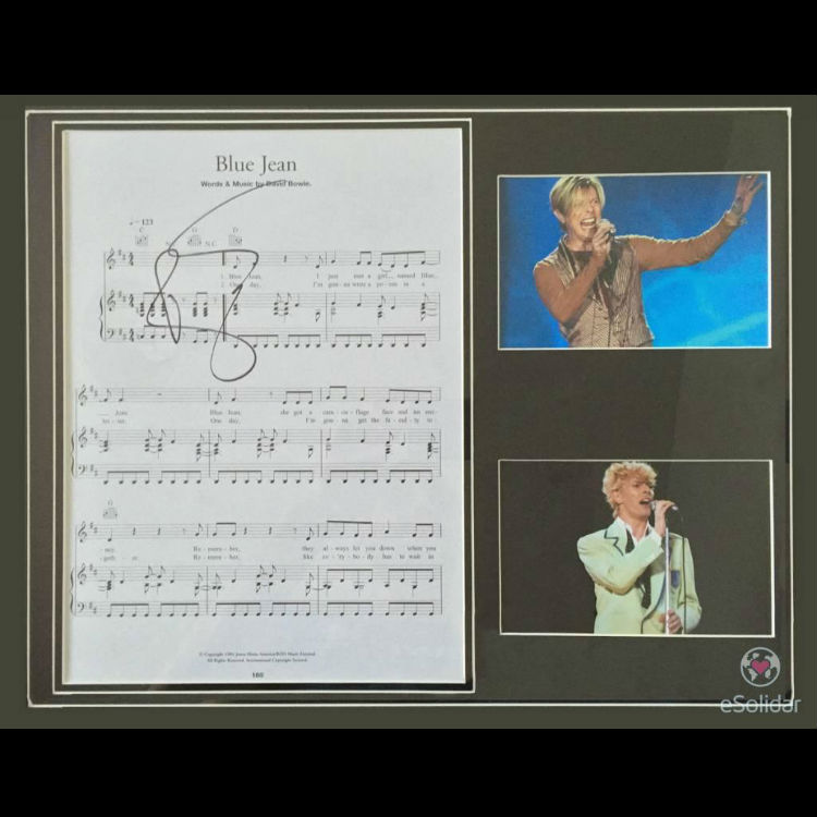 David Bowie signed Blue Jean sheet music auction for charity