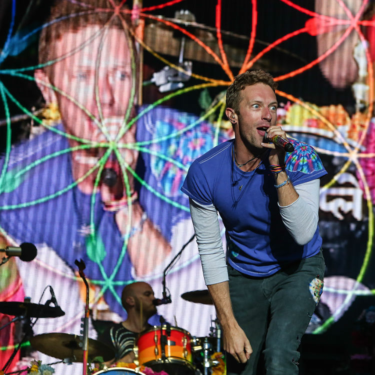 Coldplay band Spotify live Everglow Viva La Vida Yellow Parachutes