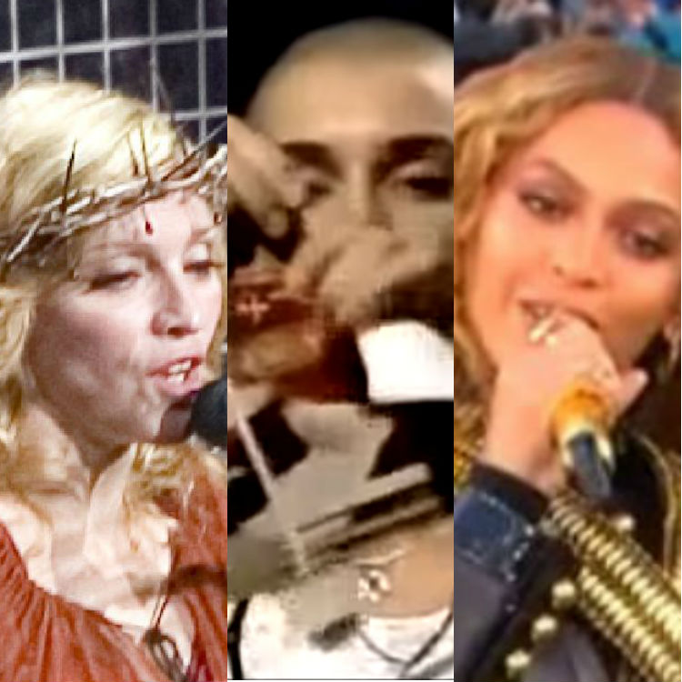 Musicians controversial political statements on stage, Madonna Beyonce