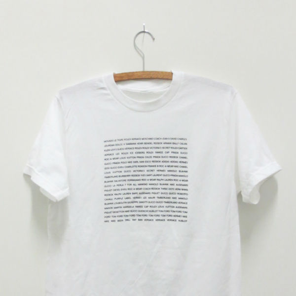 Jay Z's fashion lyrics created into a t-shirt by Katherine Bernard