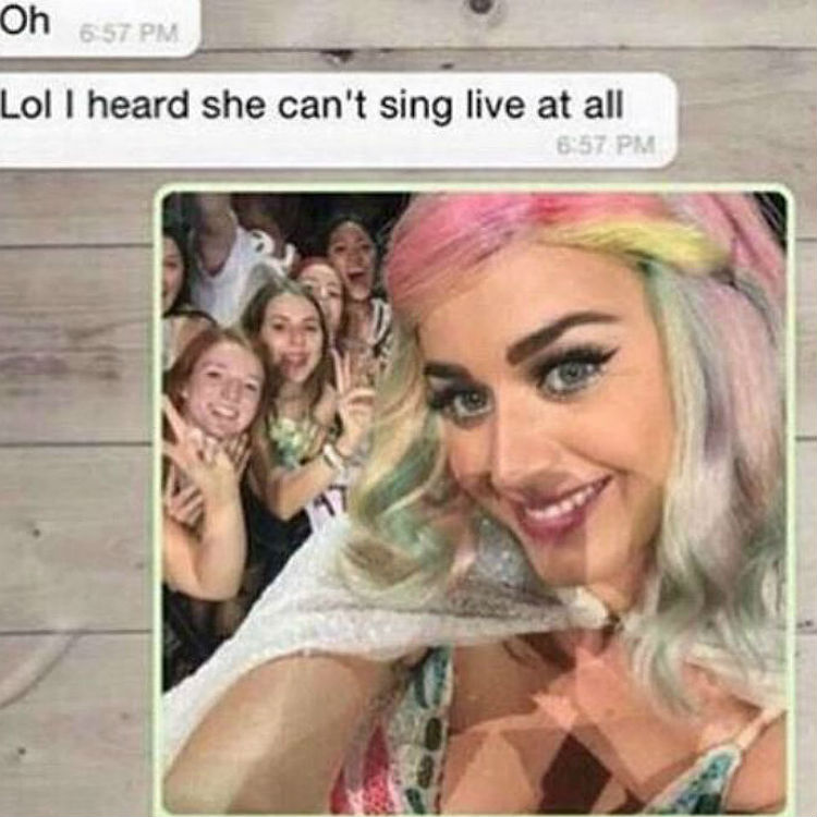 Katy Perry Whatsapp message calling fan ex boyfriend cunt was fake