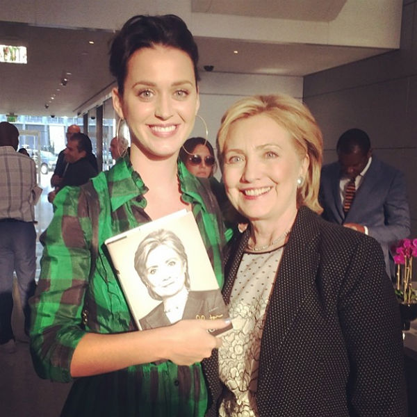 Katy Perry tells Hillary Clinton she will write 'theme song' for Presidential bid