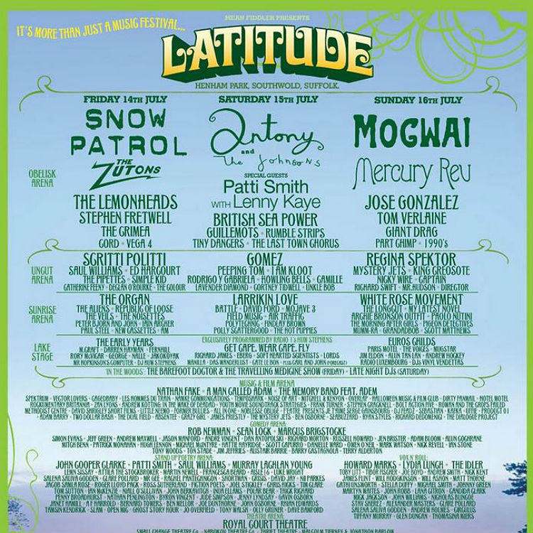 Ten years of Latitude Festival line-up posters
