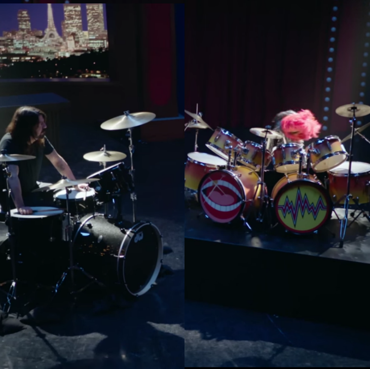 Foo Fighter Dave Grohl Animal The Muppets in drum battle Nirvana Gonzo