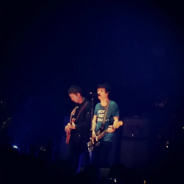 Noel Gallagher joins Johnny Marr on stage at Brixton Academy