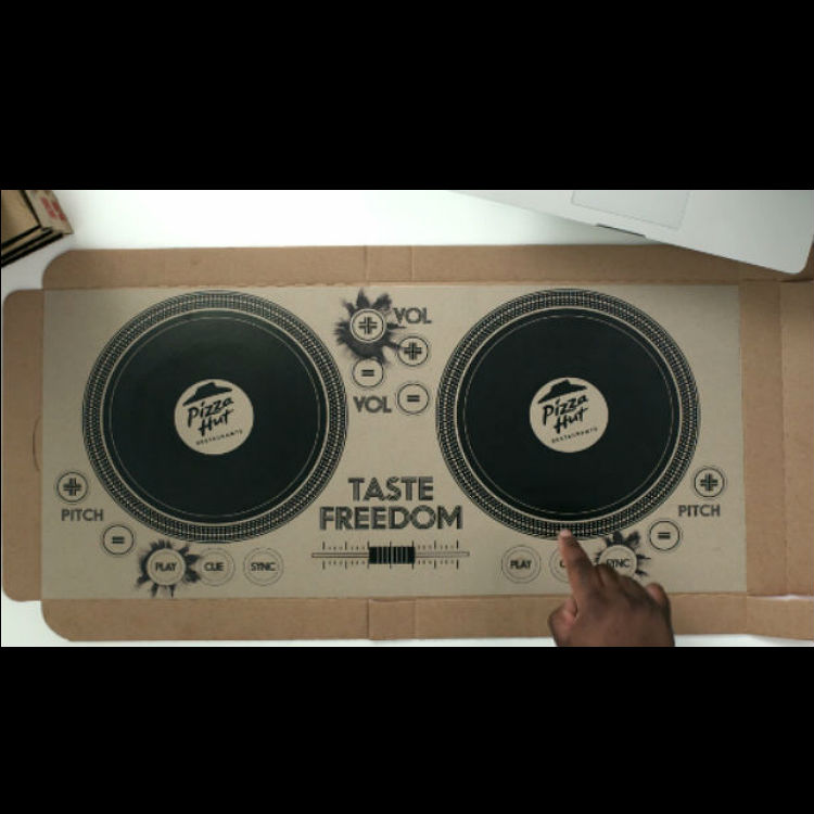 Pizza Hut launches playable DJ pizza box, 