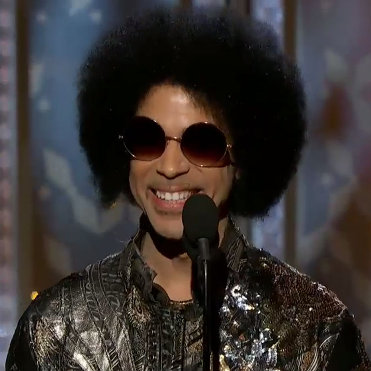 Prince presents John Legend and Common with Golden Globe