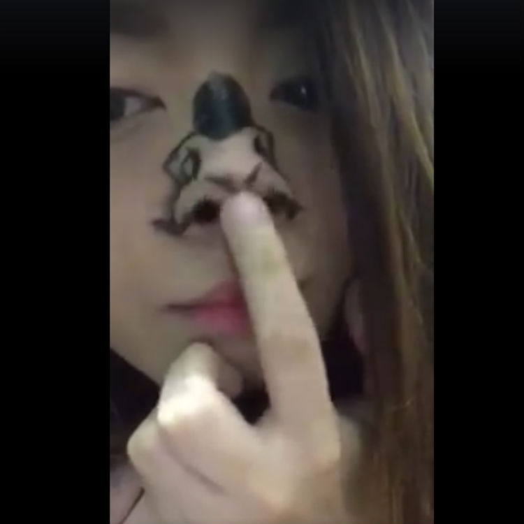 Rihanna Work and lyrics performed by girl's nose video goes viral
