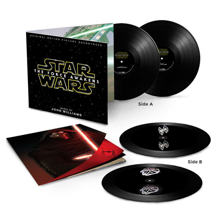 Star Wars Force Awakens full movie soundtrack vinyl features holograms