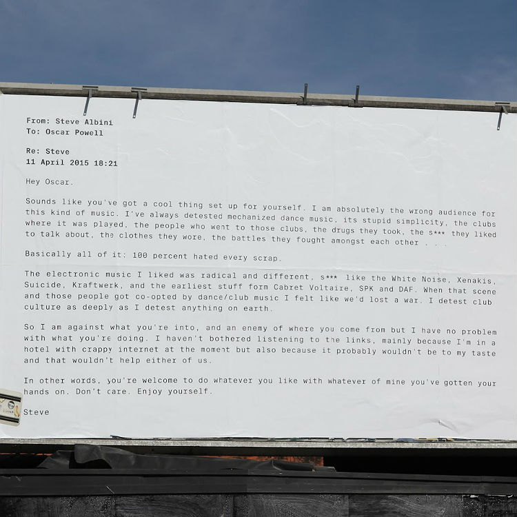 Steve Albini dance music email rant turned into billboard