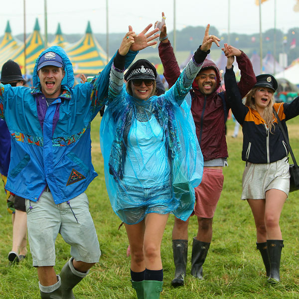 What is happening today at Glastonbury? Bands, beer, rain and more rain