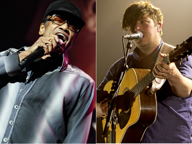 Bobby Womack vs Mumford & Sons: They may be the masters of a good sing-along, but it's no secret that Mumford violently divide opinion. However, the curiosity of how they'll rise to the occasion and make their mark on Glastonbury might be enough to drag some away from living legend Bobby Womack. 