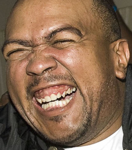 Timbaland looking merry at the launch party of Akon's third album 'Freedom'. Admittedly, there's not too much wrong with his teeth, it's his massive gums that are plain scary 