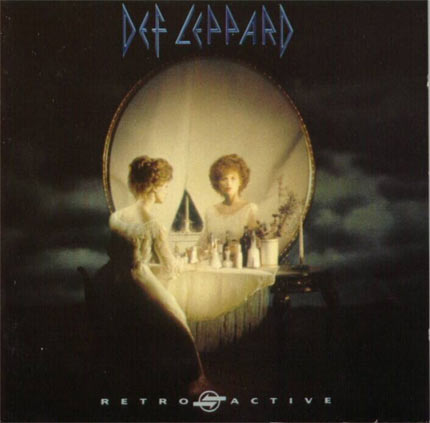 Def Leppard: 'Retro Active' (1993) Designed by Nels Israelson and Hugh Syne, the big question is whether its a woman at a dressing table or a skull? Or both? The pair took inspiration from Charles Allan Gilbert's 1892 sketch 'All Is Vanity'. 