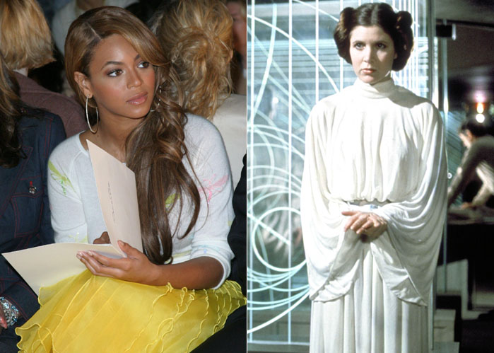 Princess Leia was a driven, dedicated woman with a forceful personality and so is Beyonce. Plus, we're sure both would agree who runs the galaxy? Girls do!