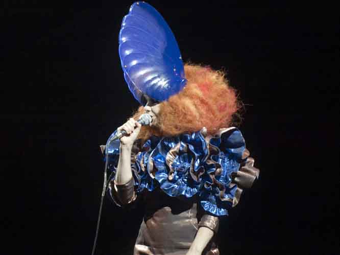 Bjork: Bjork has become a musical institution since releasing her first record, aged 11. Whether it's her cotumes, stage decor, incredible voice or all three, her live shows will blow you away. 