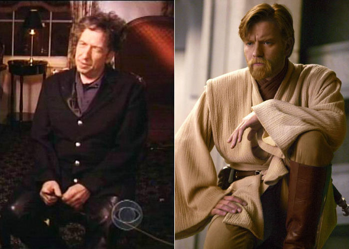 Obi-Wan Kenobi influenced the events of the entire galaxy and had a long and tumultuous career... just like Bob Dylan.