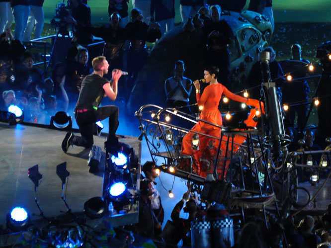 Paralympic closing ceremony feat. Coldplay, Rihanna and Jay-Z. London, 2012.