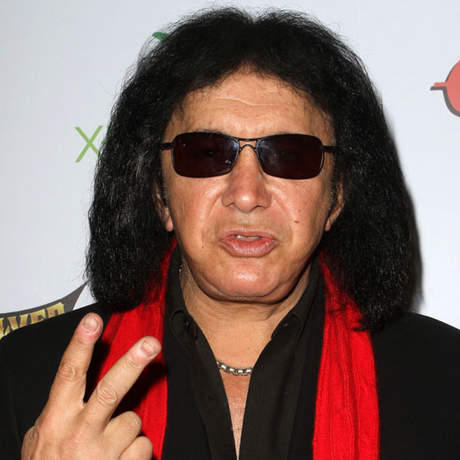 When the black and white Kiss camouflage comes off Gene Simmons looks like this. 