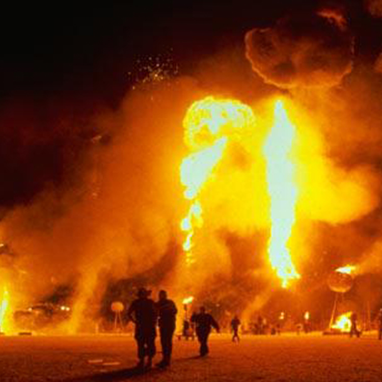 Man dies after running into flaming effigy at Burning Man festival