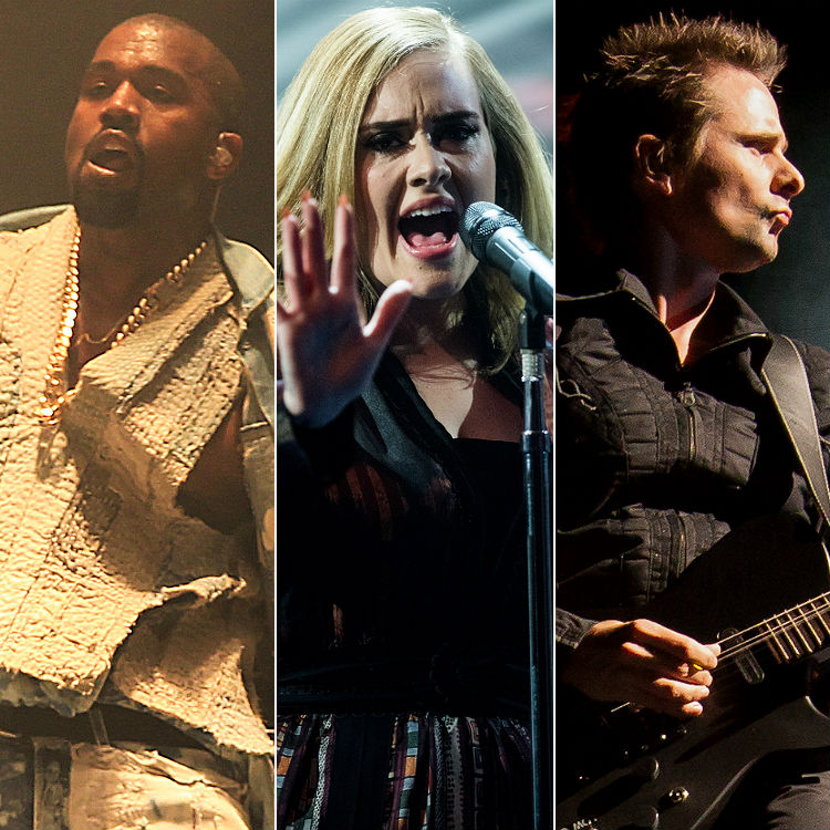 2015 year in music highlights reviewed - Adele, Coldplay, Bieber, Muse