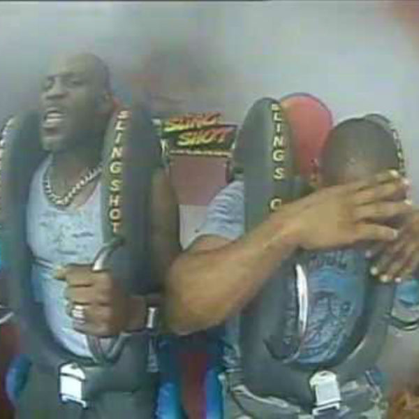 This video of DMX losing it on a slingshot rollercoaster ride is hilarious