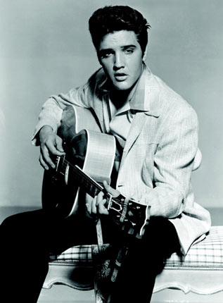 Elvis Presley before drugs – The strikingly good looking Elvis way back in his heyday in 1957